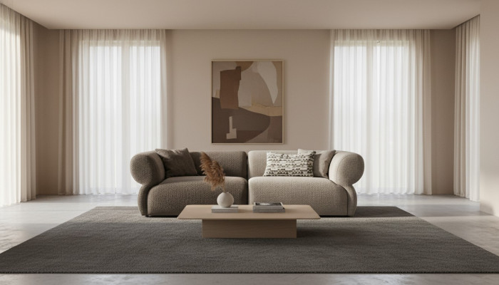 Sohva Luxus 3-paikkainen harmaa nojatuoli olohuoneen kolmipaikkainen sohva 250 cm