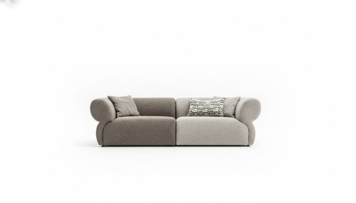 Sohva Luxus 3-paikkainen harmaa nojatuoli olohuoneen kolmipaikkainen sohva 250 cm