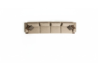 Suuri beige sohvakaluste kuusipaikkainen designer istuinryhmä tekstiili