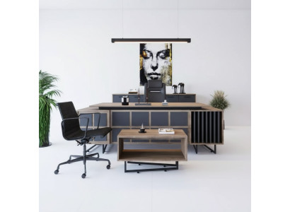 Moderni designermöbeli-sarja toimiston johtajanhuoneeseen, 3 elementtiä