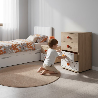 Lastenhuonekalut Lipasto Tähti Kaappi Puu Lipastot Sideboard Design Valkoinen