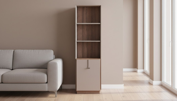 Moderni kirjahylly Designer seisohylly Beige toimistohyllyt Kirjakaappi