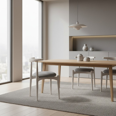 Gruppe Küchenstühle Esszimmerstühle Holzstühle Set 2tlg Stühle Beige