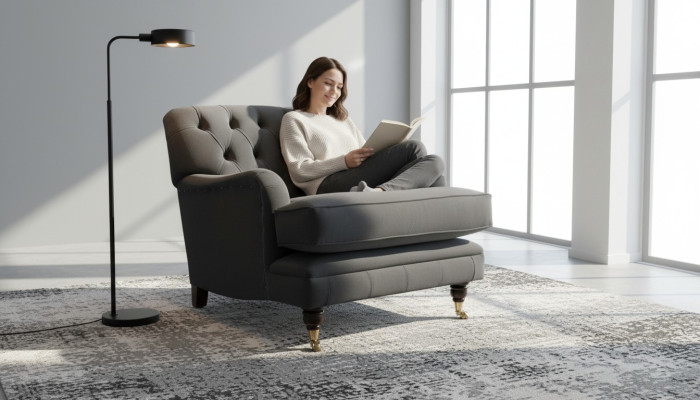 Chesterfield Istuinkaluste Nukkumissohva Tyyny 1-Paikkainen Design Tekstiili Uusi