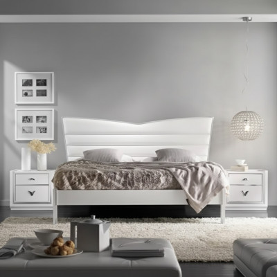 Möbel-Design Sänky 2x Yöpöytää 3 osainen Makuuhuone Sarja Luksus Sänget Uusi