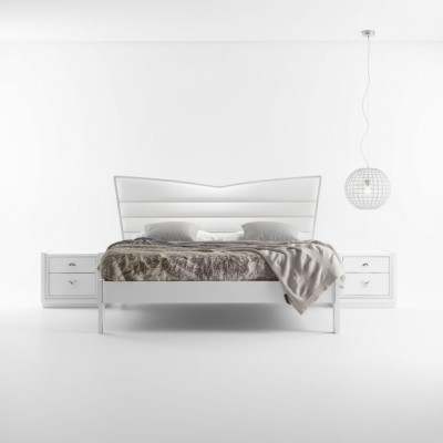 Möbel-Design Sänky 2x Yöpöytää 3 osainen Makuuhuone Sarja Luksus Sänget Uusi