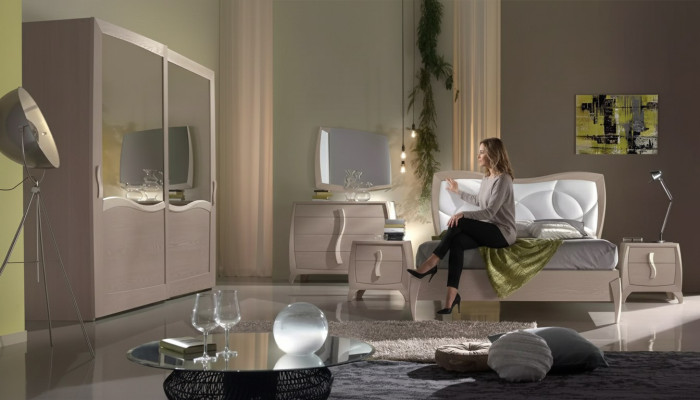 Bett 2x yöpöytää 6-osainen makuuhuonekokonaisuus moderni design luksus huonekalut uusi