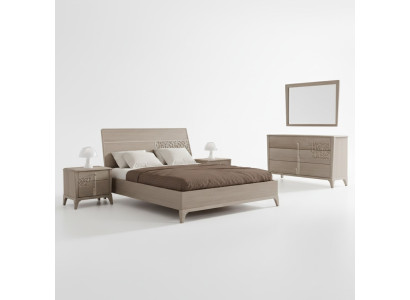 Bett makuuhuoneen sarja Designer-luksus Kompletti 2x yöpöytää 3 osainen