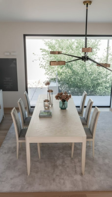 Tuoliryhmä Ruokailuryhmä Pöytä 6x Tuolia Ruokailuhuone Design Puu Ruokailuryhmä 7-osainen