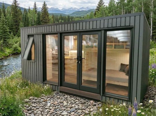 Leirintämökki Puutarhamökki Pieni mökki Puumökki Lomamökki Luksus 490cm Leirintä