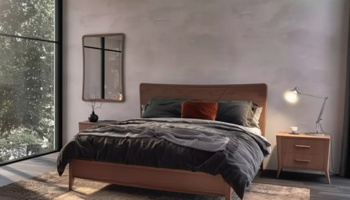 Luxusmakuuhuoneen setti: 2x yöpöytää, uusi design, ruskea, 3 osaa, moderni