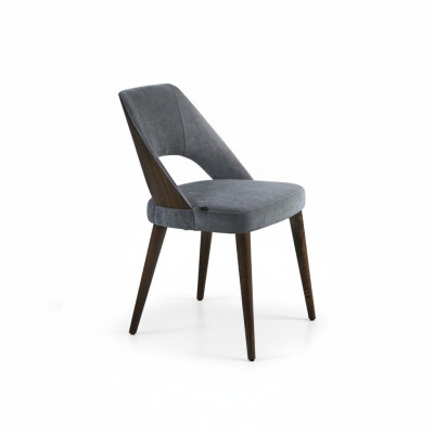 Esszimmerstuhl Grau Polster Stoff Neu Luxus Sitz Stuhl Einrichtung Design