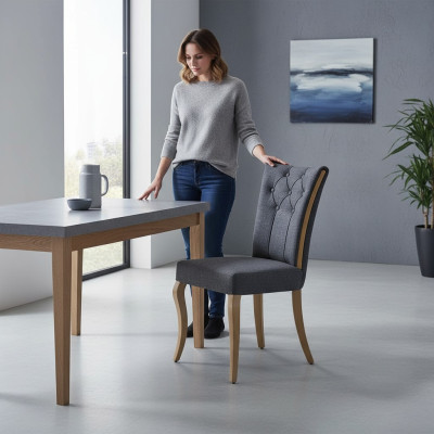 Luxus ruokailuhuoneen huonekalut designer harmaa tuoli uusi sisustus modernit tuolit