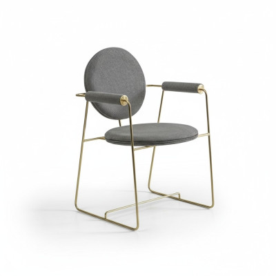 Ruokailuhuoneen tuoli Designer-tuoli käsinojilla Moderni huonekalupöytätuoli Pehmustettu tuoli