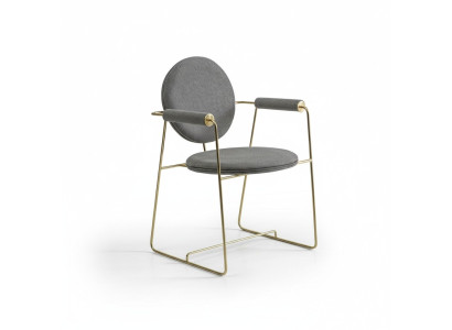Ruokailuhuoneen tuoli Designer-tuoli käsinojilla Moderni huonekalupöytätuoli Pehmustettu tuoli