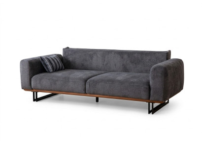 230 cm sohva Istuinkaluste 3-paikkainen sohva Harmaa Designer-huonekalu Olohuone