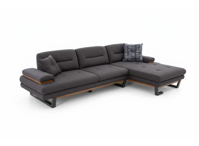 Stil Ecksofa L-muotoinen Harmaa Luksus olohuoneen designer kulmasohvasetti sohva