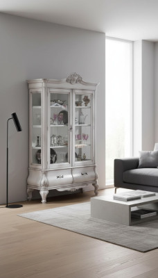 Puinen vitriini valkoinen sivukaappi designkaapit Italian huonekalut kaappi