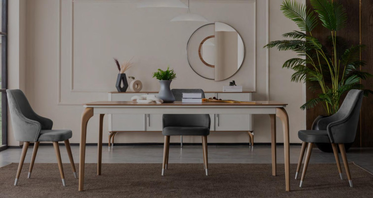 Tuoli Tuolit Luksus Design Nojatuoli Puu Päällystetty Uusi Moderni Ruokailuhuonekalut Puu