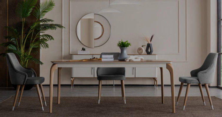 Tuoli Tuolit Luksus Design Nojatuoli Puu Päällystetty Uusi Moderni Ruokailuhuonekalut Puu