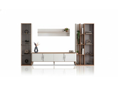 Olohuone TV-taso hyllyluxus design -sarja 4 kpl moderni huonekalut uusi