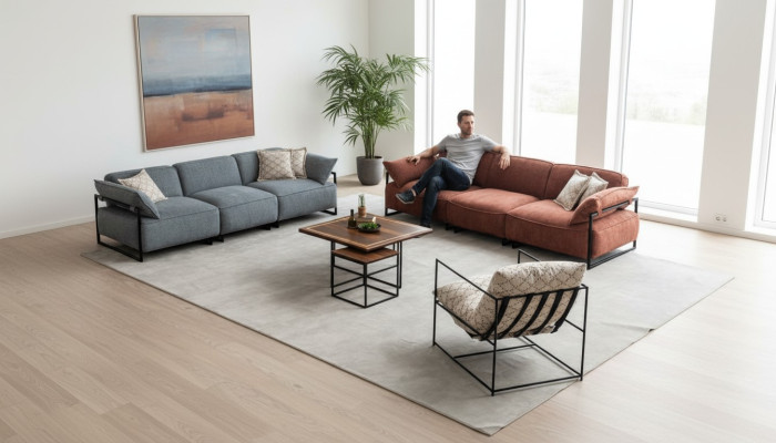 Ylellinen sohvaryhmä 2x istuinta, designer-nojatuolit, olohuoneen sohvat