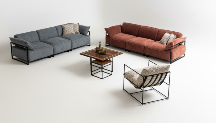 Ylellinen sohvaryhmä 2x istuinta, designer-nojatuolit, olohuoneen sohvat