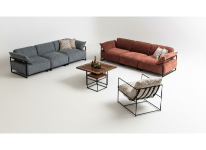 Ylellinen sohvaryhmä 2x istuinta, designer-nojatuolit, olohuoneen sohvat