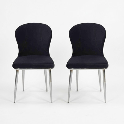 Möbel Schwarz Tuolit Ruokailuhuoneen tuoli Tuoli Design Pehmustettu Luksus Sisustus Uusi
