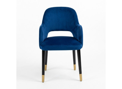 Sininen Tyyny Ruokailutuoli Modernit Keittiökalusteet Designer Puurunko