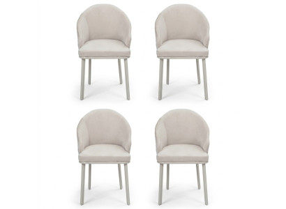 Ruokailutuoli Valkoinen 4x Tuolia Ruokailuhuone Modernit Tuolit Puu Design Uusi