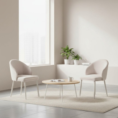 Ruokailutuoli Valkoinen 6x Tuolit Ruokailuhuone Modernit Tuolit Puu Design uusi