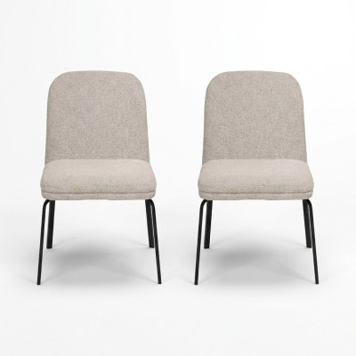 Moderni valkoinen tuolisarja - luxusmateriaalista valmistetut ruokailutuolit, designkaluste 2 kpl