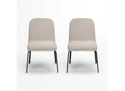 Moderni valkoinen tuolisarja - luxusmateriaalista valmistetut ruokailutuolit, designkaluste 2 kpl