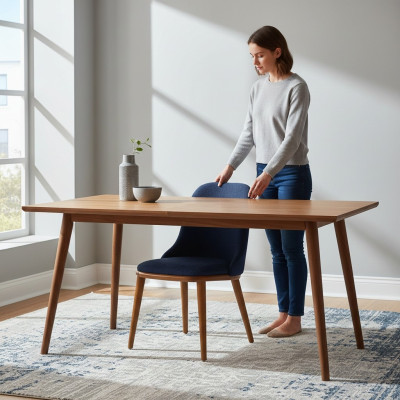 Luxus Ruokailuhuone Sininen 6x Tuolia Puu Huonekalut Tuolit Tyylikäs Design Sisustus