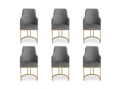 Luxus harmaa ruokailutuolit tyylikkäät keittiötuolit moderni design 6x tuolit uudet