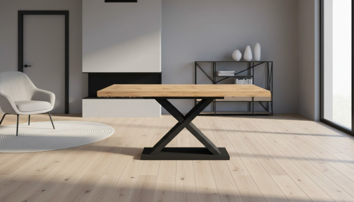Ruokapöytä Pöytä Ruokailuhuone Olohuone Ruskea Puu Design Luksus Moderni