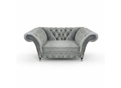 Wohnzimmer Designer Sessel Grau Chestefield Polstersessel Luxus Polstermöbel