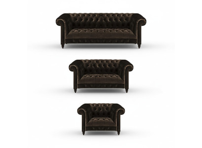 Tyylikäs Chesterfield Ruskea Sohvaryhmä Olohuone Modernit Sohvat