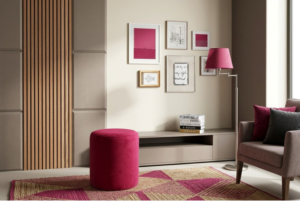 Rosa istuutuva tekstiilipäällysteinen MDF-hakkipuurunkoinen luksusistuin uusi