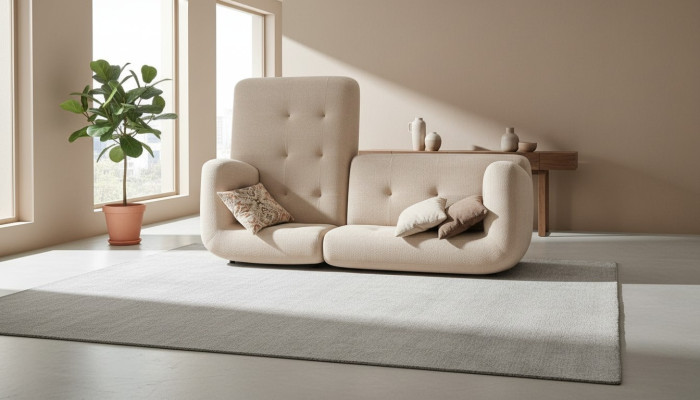 Moderni beige l-muotoinen suunnittelija sohva olohuoneen istuinsohva Edle Corner Sohva