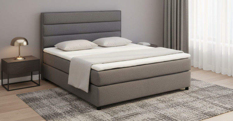 Manner-Textil Boxspring-vuode Sängyt Patjat Korkea Kaksois Nahka