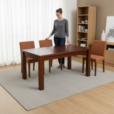 Pöytä ruokapöytä puupöytä XXL -konferenssi Taulukko 70x120cm laajennettava 120x160cm