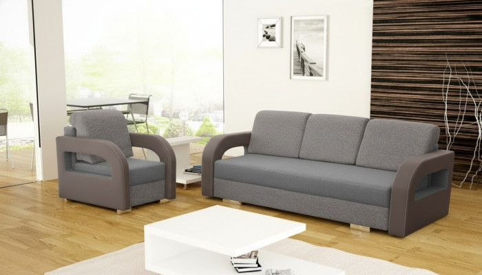 Nukkumaisohva Taittonurkkaus 3-istuttava Nukkumistoiminto + Sänkykotelo Soiva Design-sohva