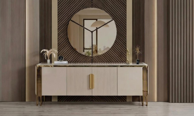 Ylellinen valkoinen komero 2x vitrina moderniin olohuoneeseen