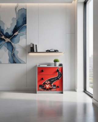 Italialaistyylinen huonekalu, harmaa sohva, tyynyt, loft, 3 osaa