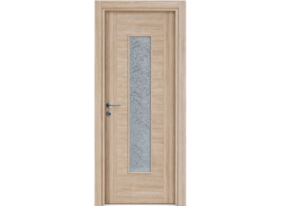 Moderni harmaa vitriini ilman kahvoja minimalistisella muotoilulla
