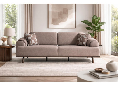 XXL Big Sohva Chesterfield 480cm Verhoillut Sohvat 4 Hengen Nahka Tekstiili #216