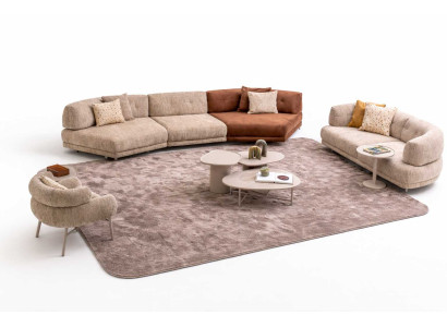 XXL Iso Sohva Chesterfield 240cm Verhoiltu Sohva 4 Istuttava Nahka Tekstiili #238