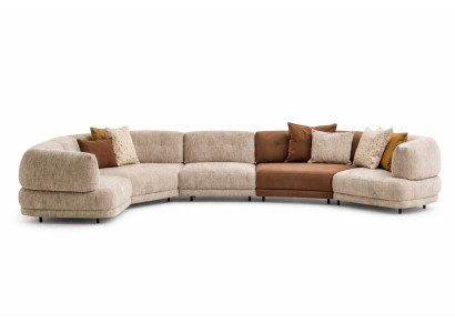 XXL Iso Sohva Chesterfield 240cm Verhoiltu Sohvat 4 Hengen Nahka Tekstiili #235